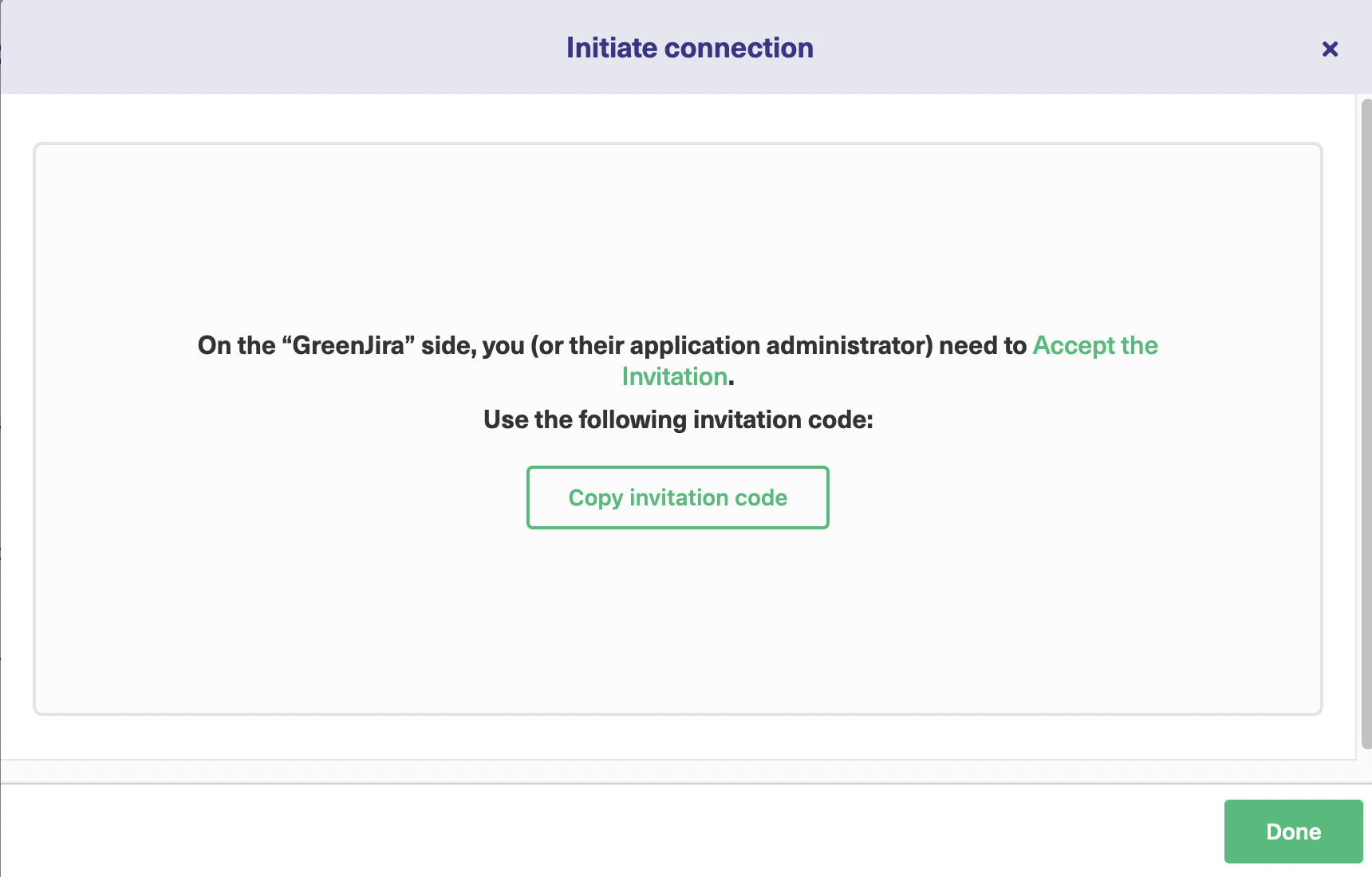 copy invitation code to a jira sync