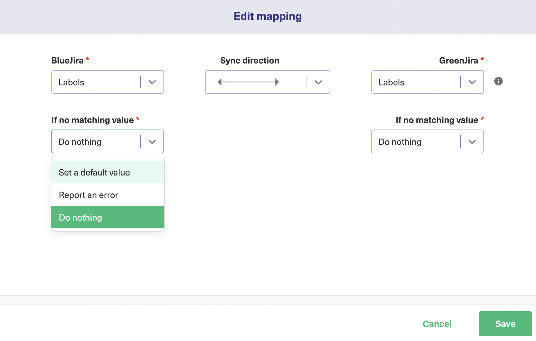 add mapping to jira to jira connection