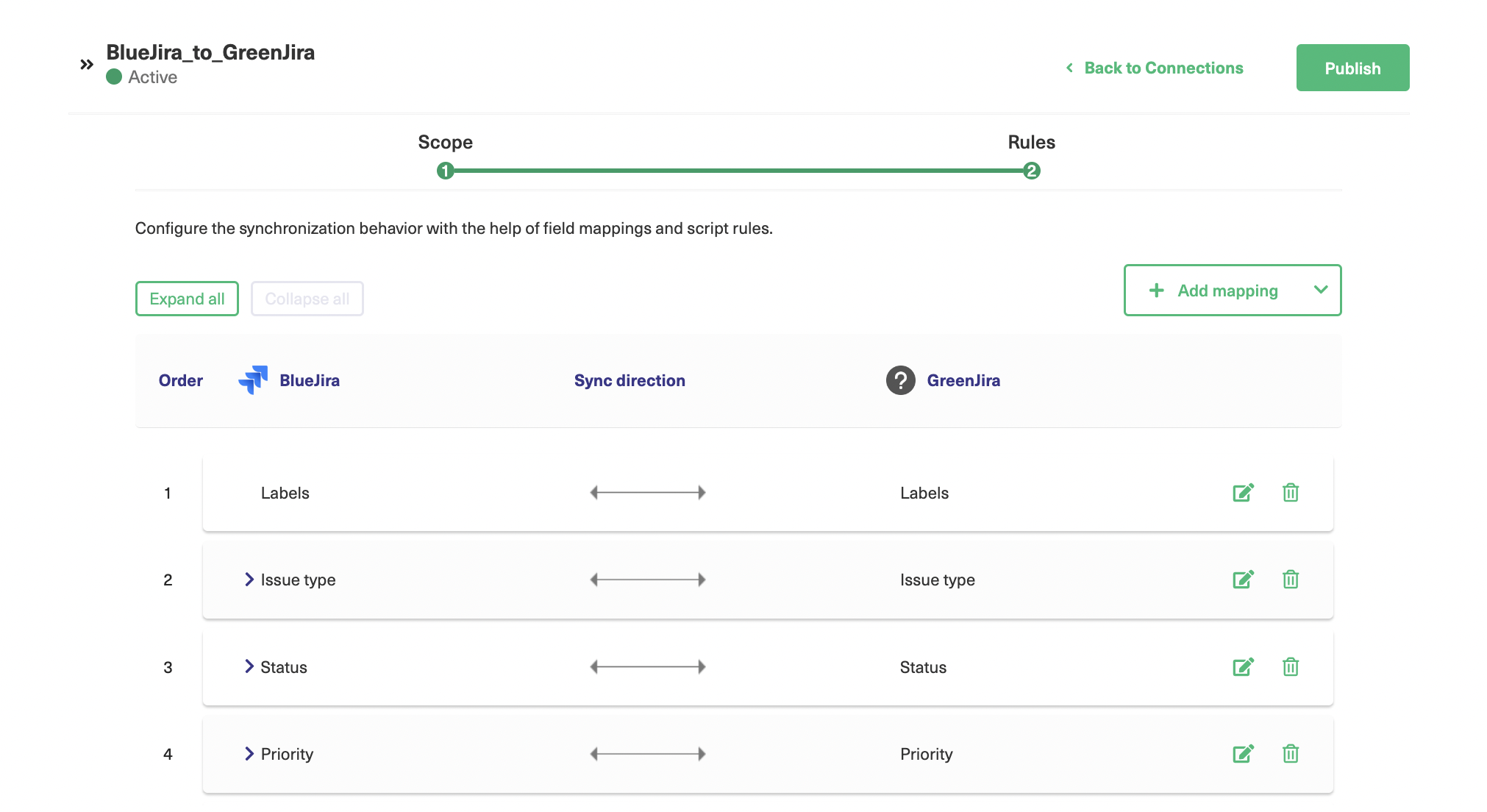 jira issue mapping