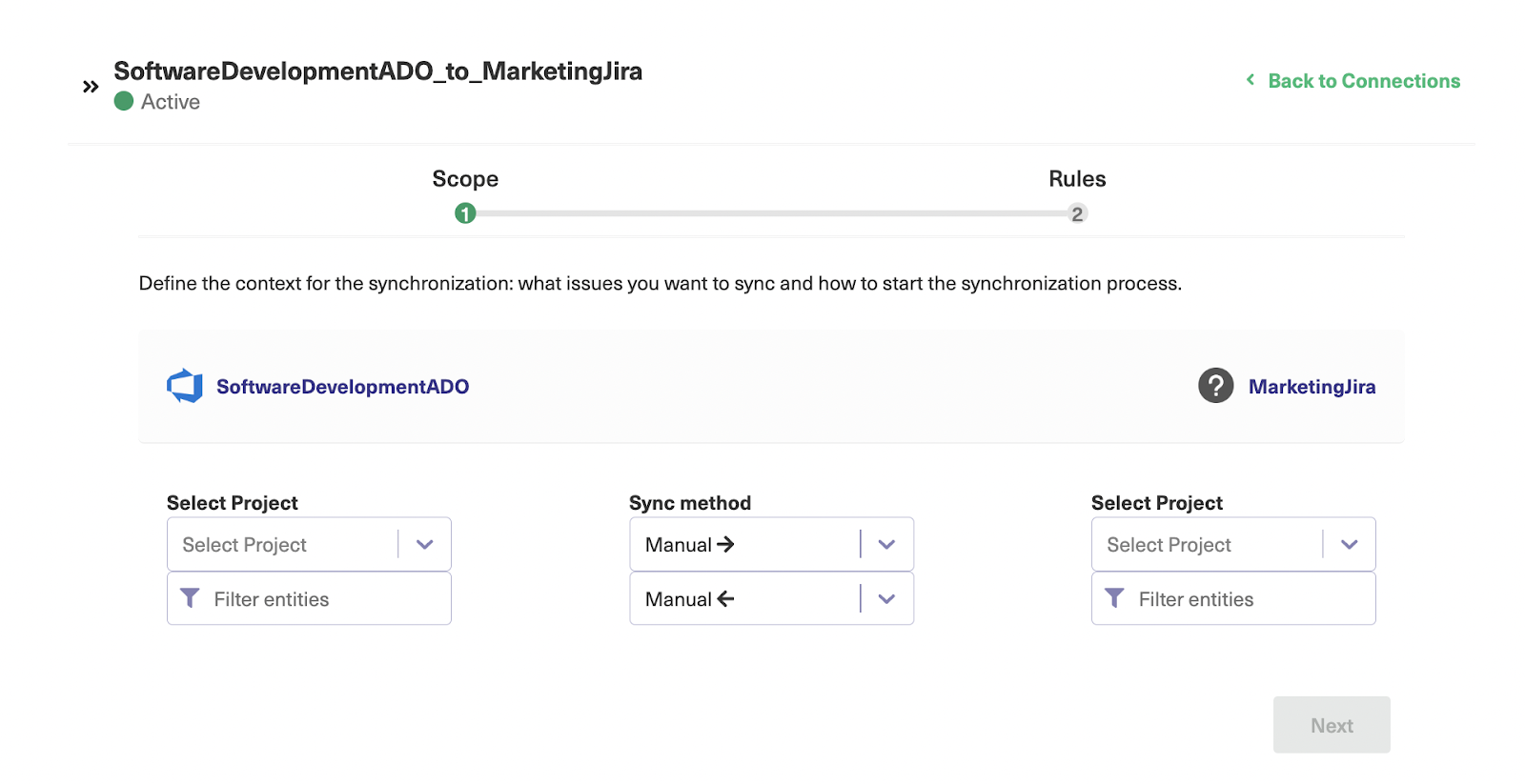 azure devops to jira sync scope 