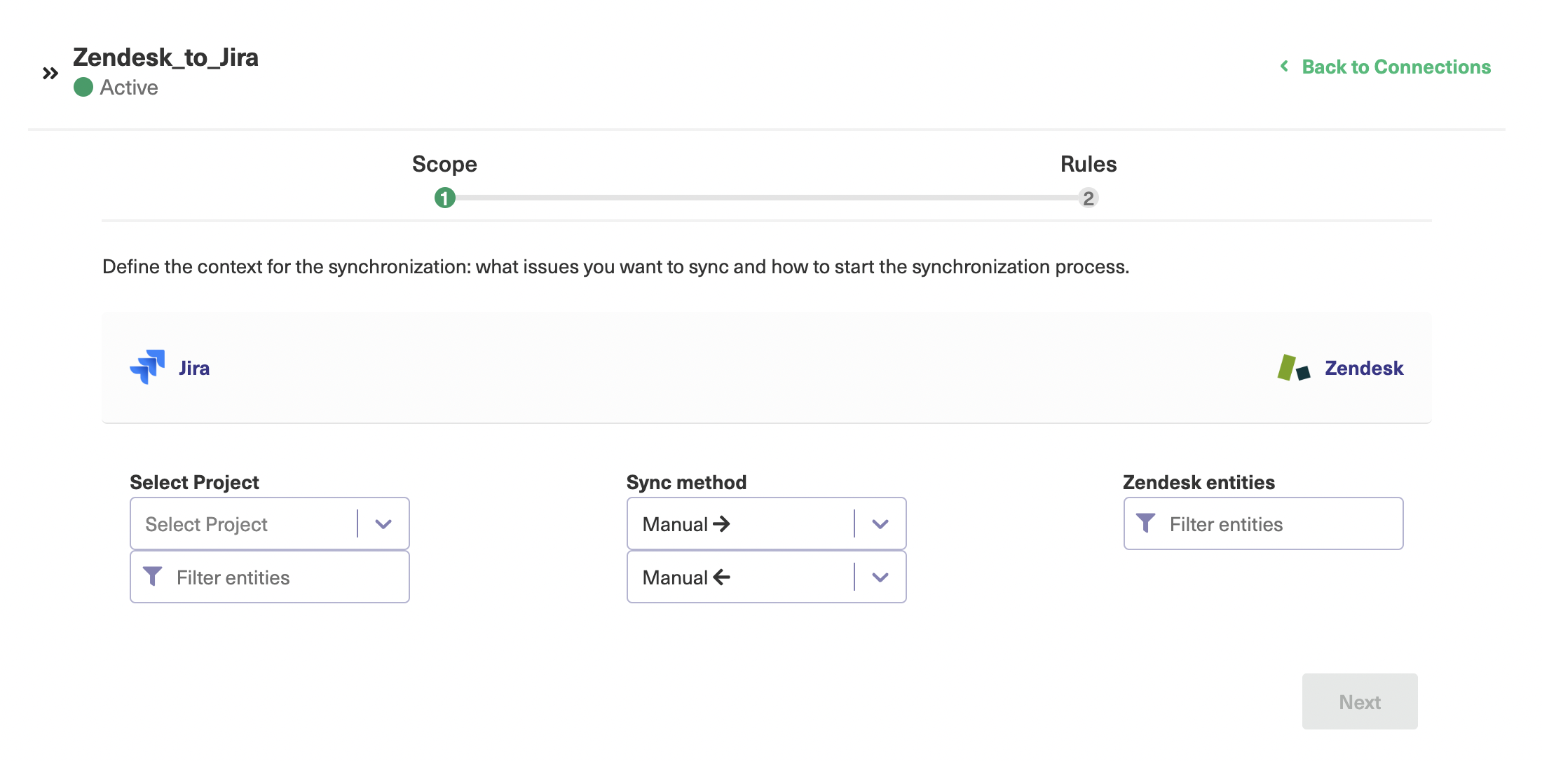 zendesk to jira sync rules visual mode 