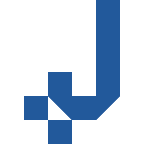 J flat blue on transparent 144 x144px