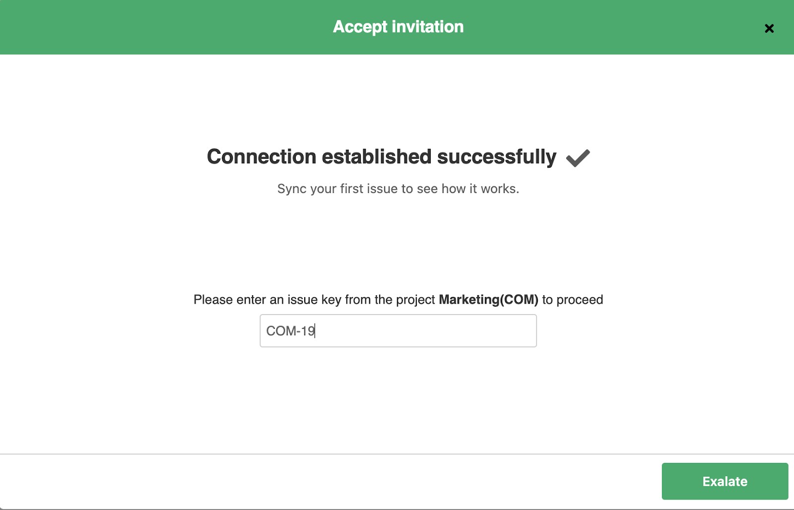 accept a jira to jira connection