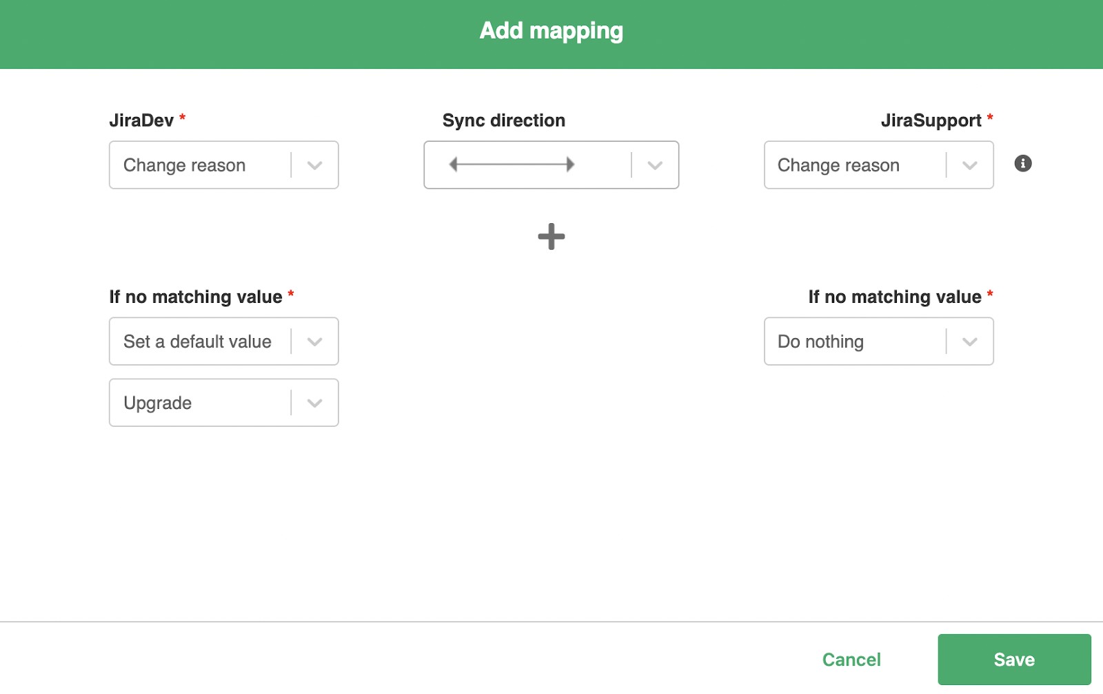 add mapping to jira to jira connection