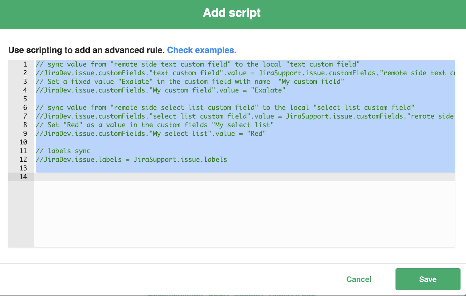 add scripting to jira integration 