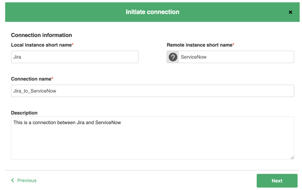 Name the Jira ServiceNow integration