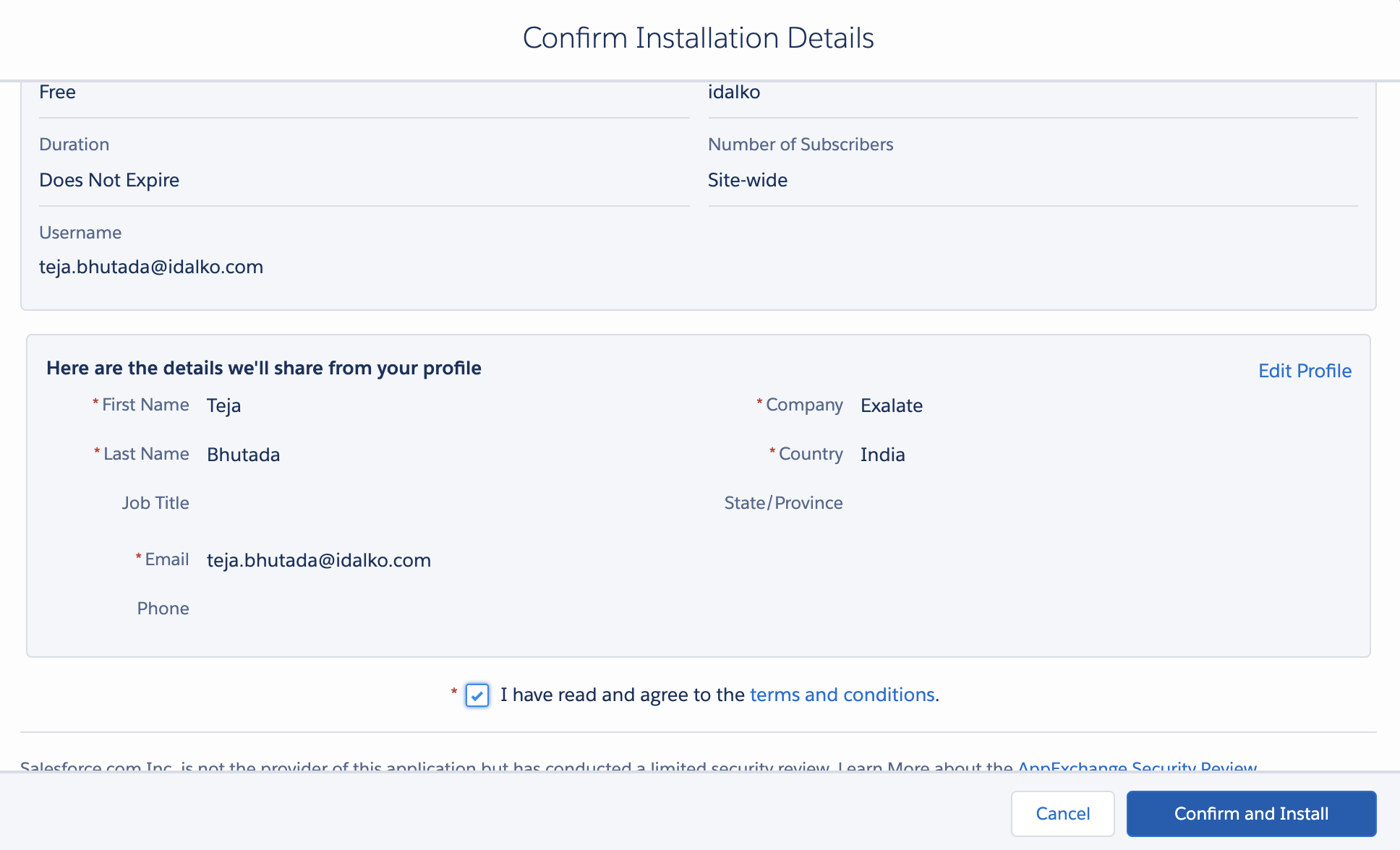 Installing Exalate on Salesforce