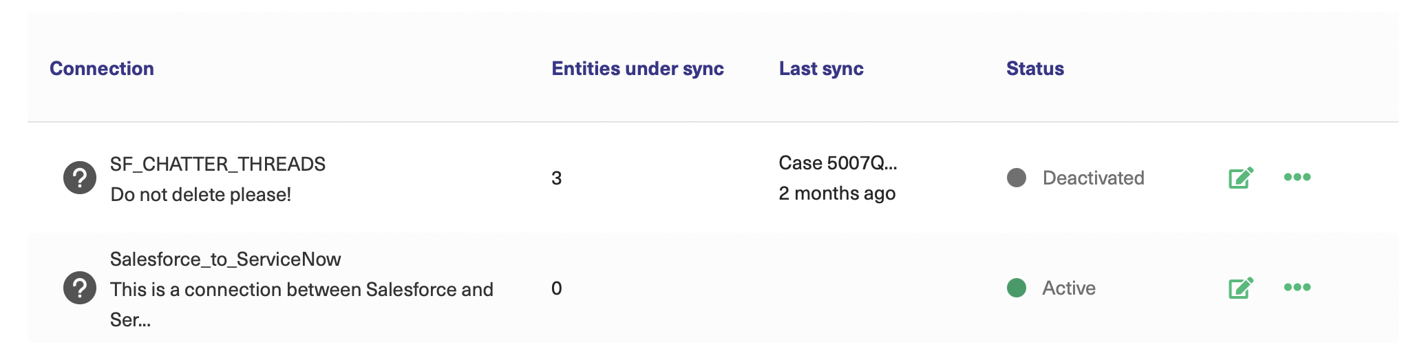 configure ServiceNow Salesforce connection  