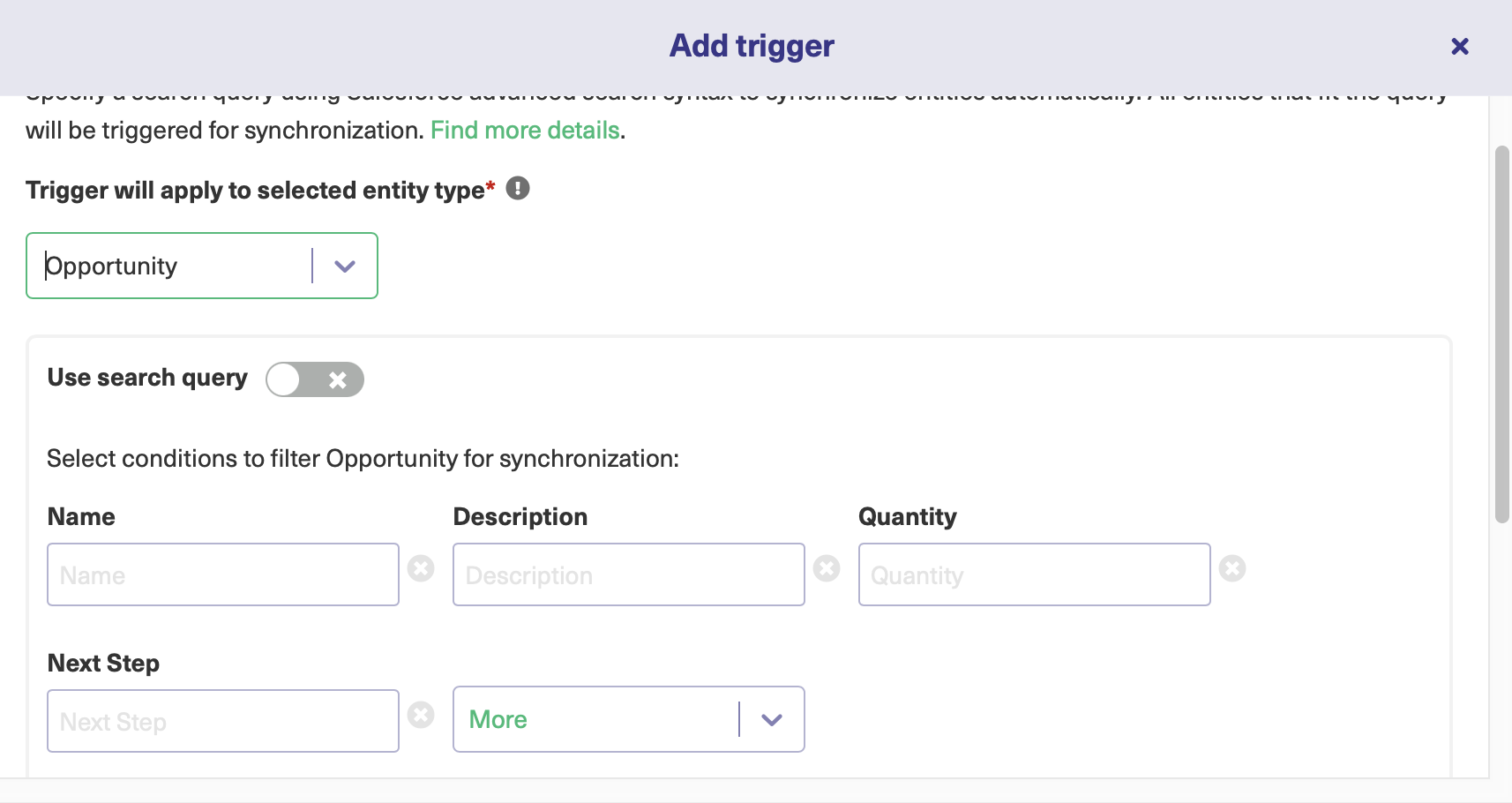 ServiceNow Salesforce sync triggers 