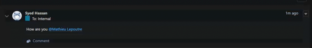 user mentions in Salesforce