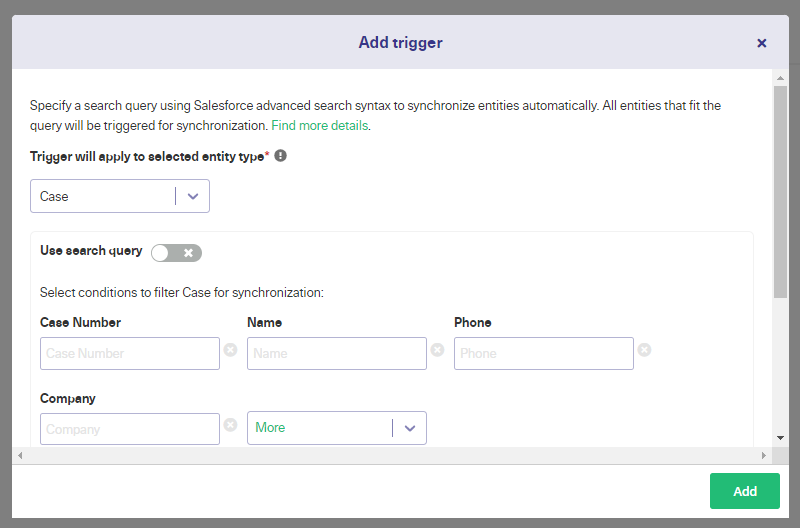 add sync triggers to salesforce integrations 
