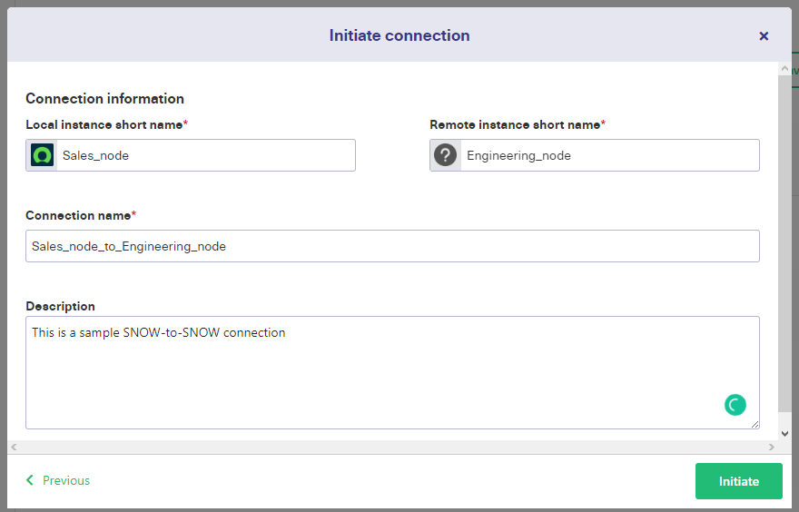 ServiceNow Integration information 