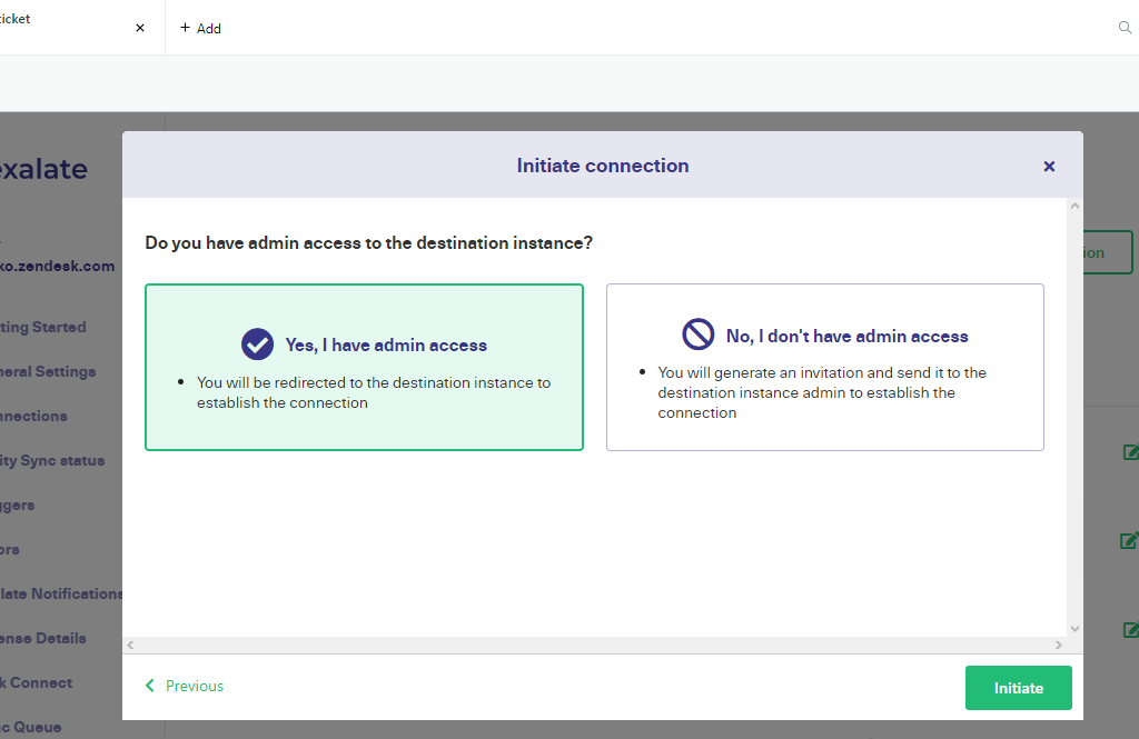 zendesk Azure DevOps sync admin access