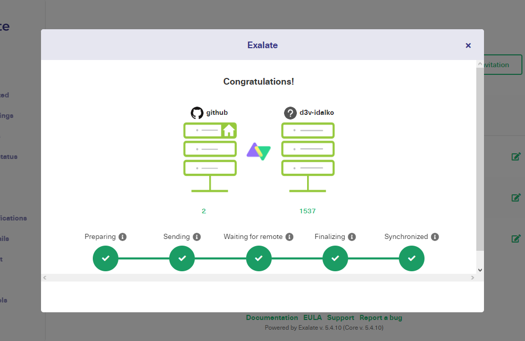 successful GitHub zendesk sync 