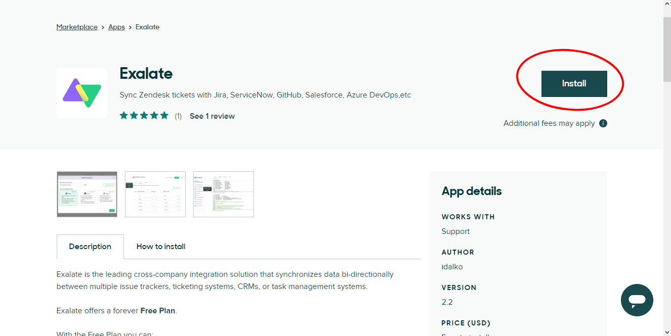 install exalate for zendesk integrations 