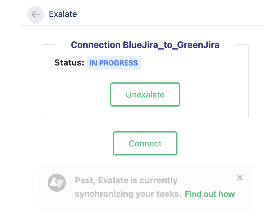 Jira sync status 