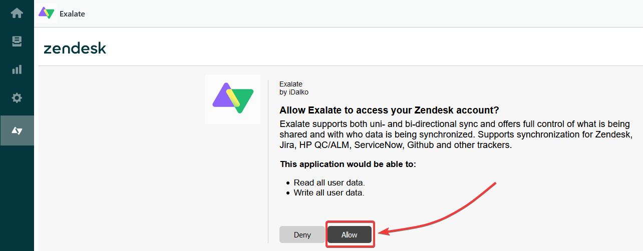 Allow Zendesk access