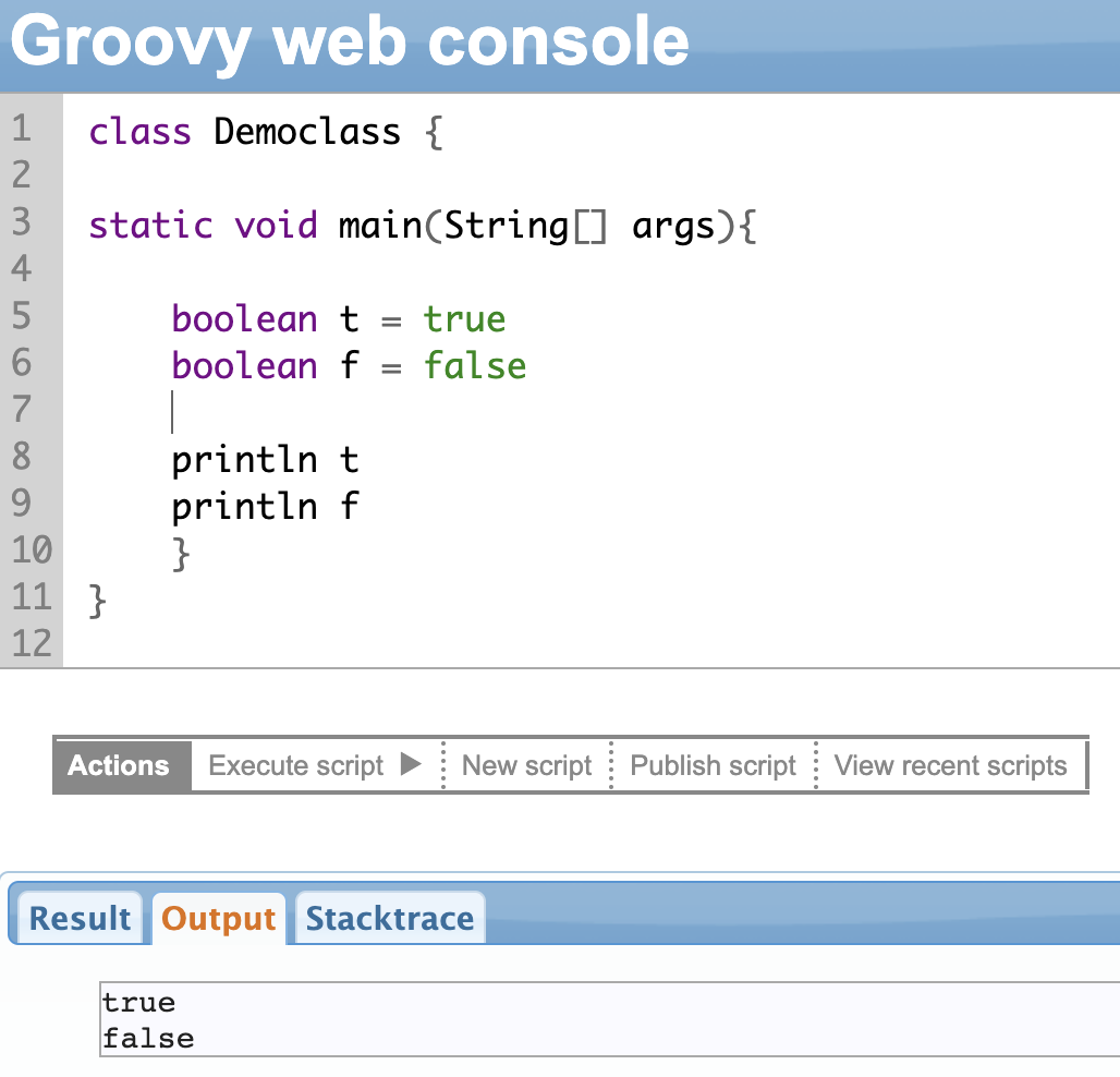 Groovy Boolean
