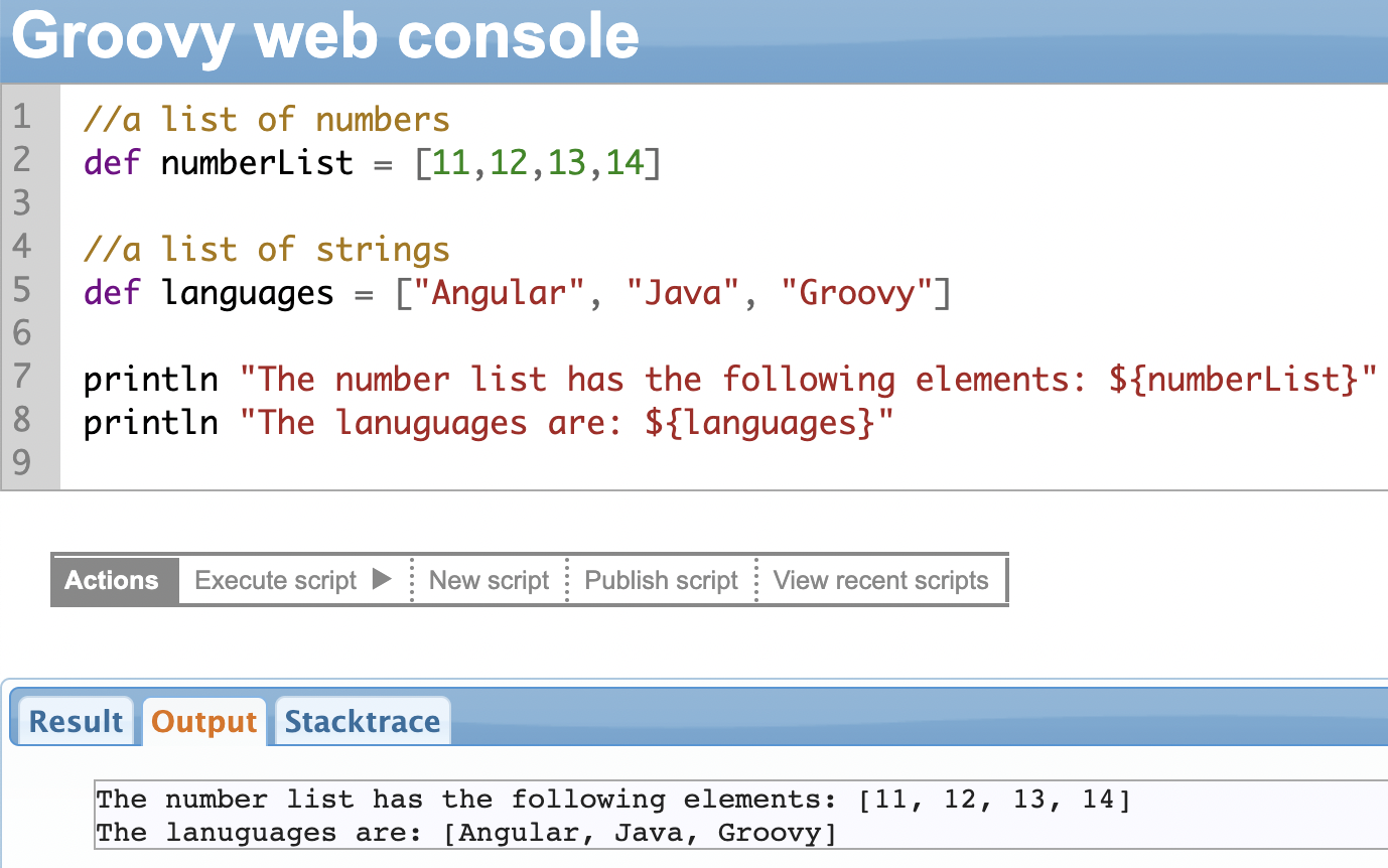 groovy declare list of strings