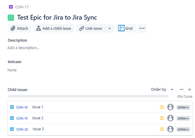 Jira epic to epic sync test 