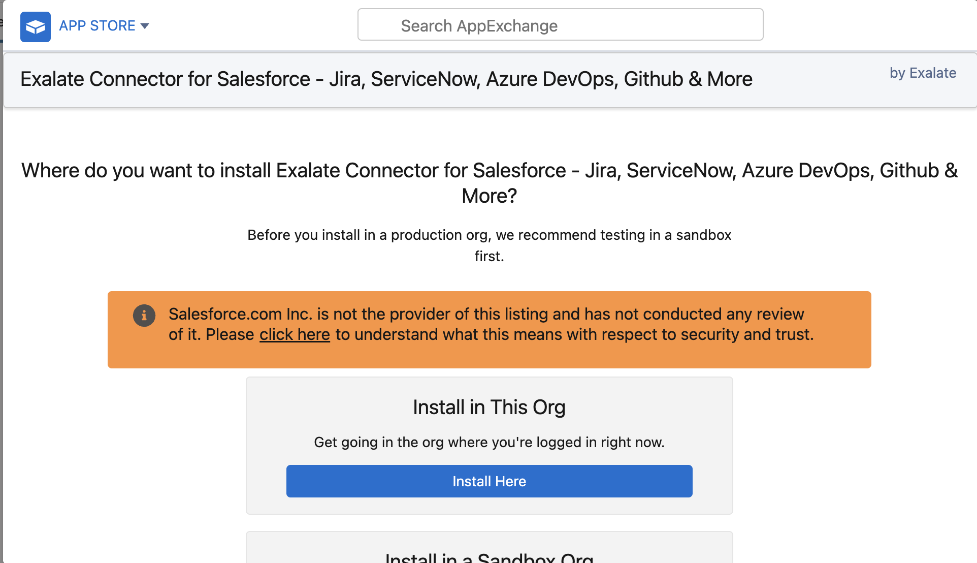Install Exalate in Salesforce