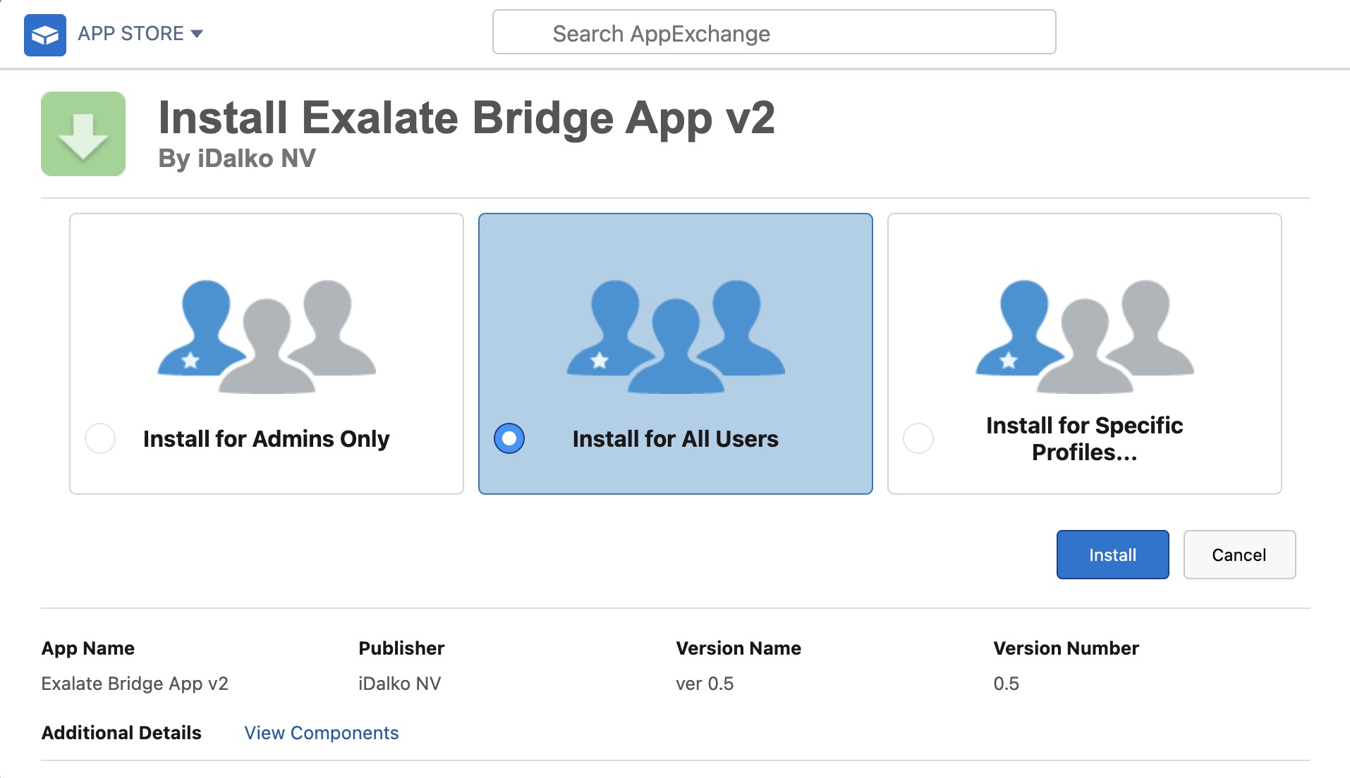 Install exalate for users in Salesforce