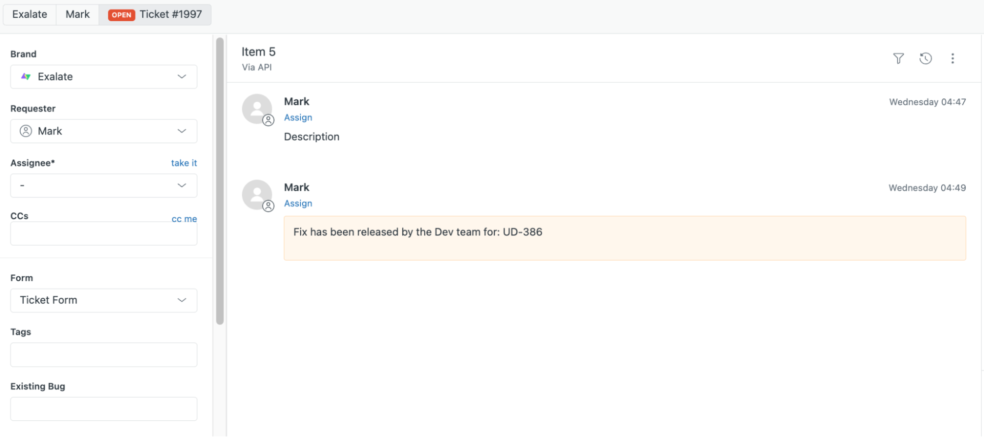 Jira issue key synced with Zendesk 