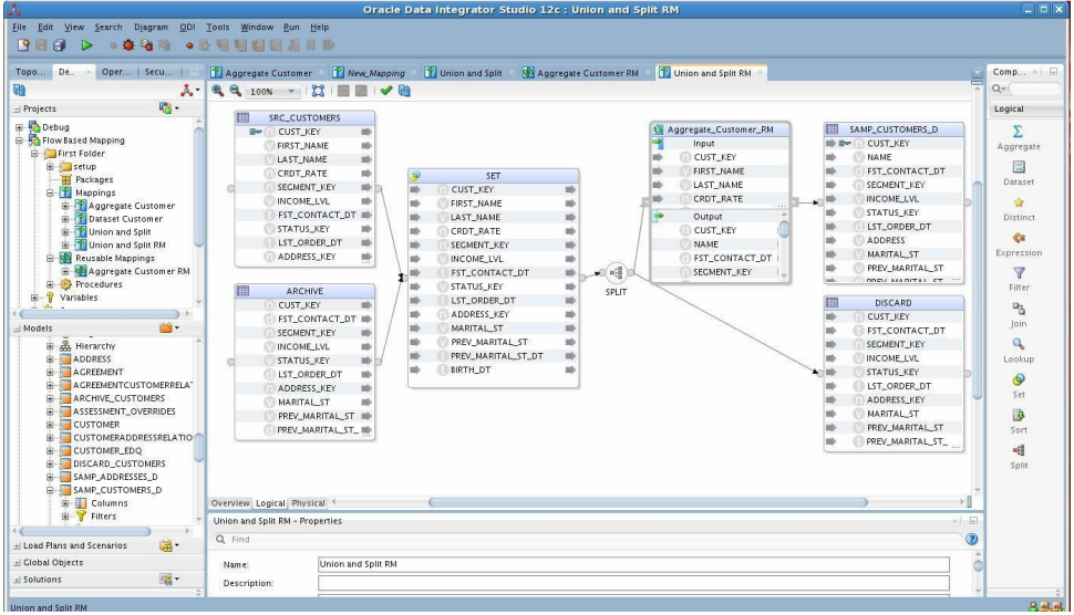 Oracle Data Integrator user interface