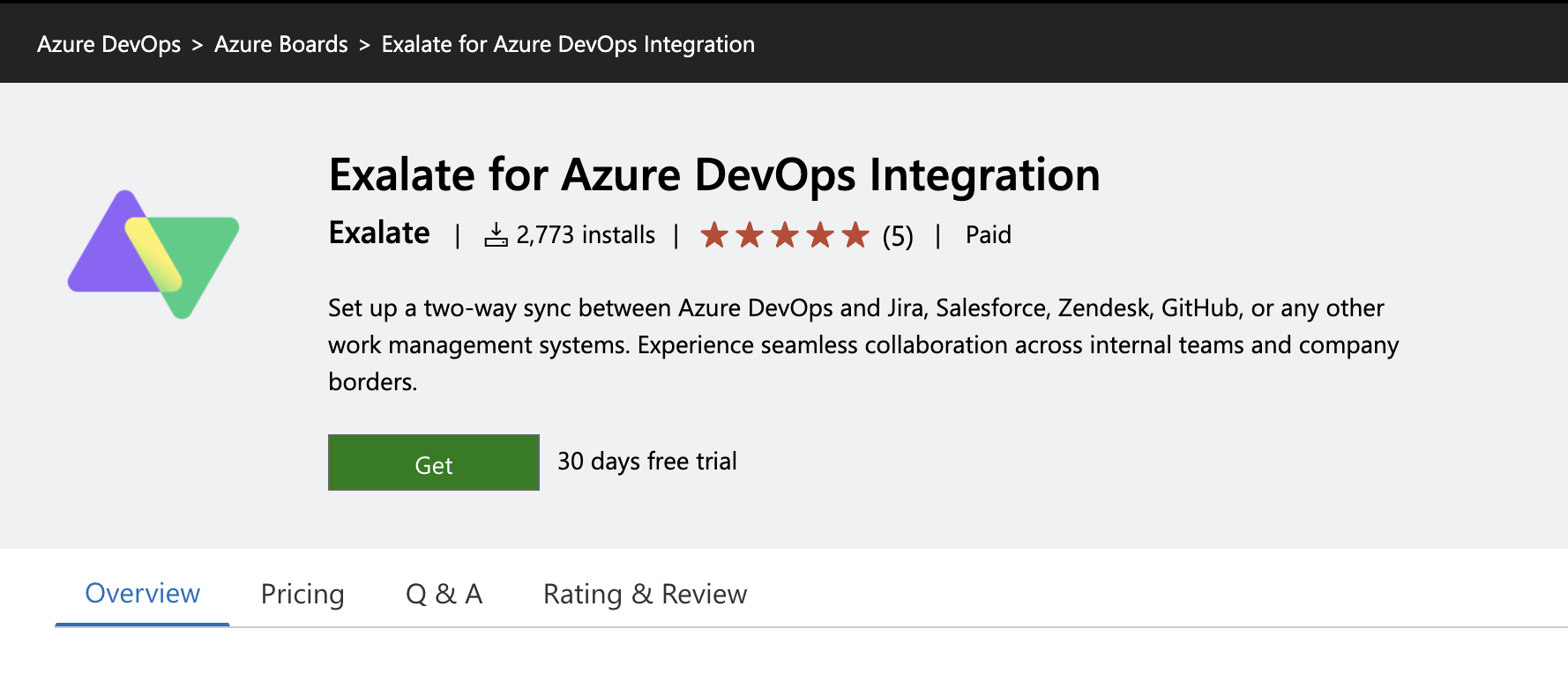 install exalate on Azure DevOps