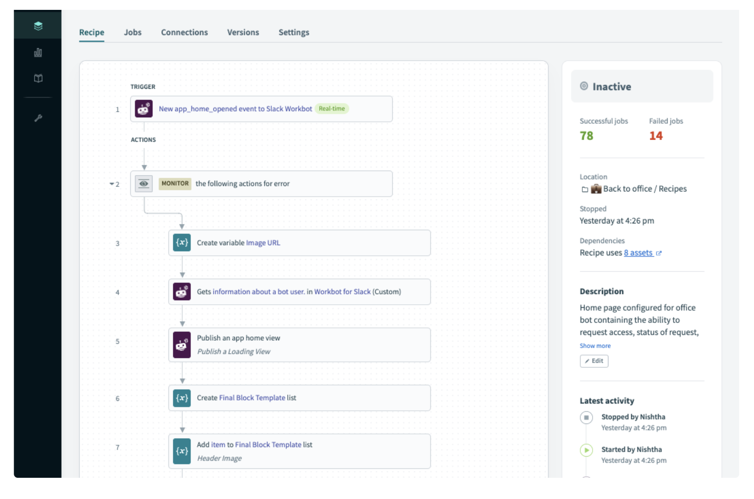 Workato UI