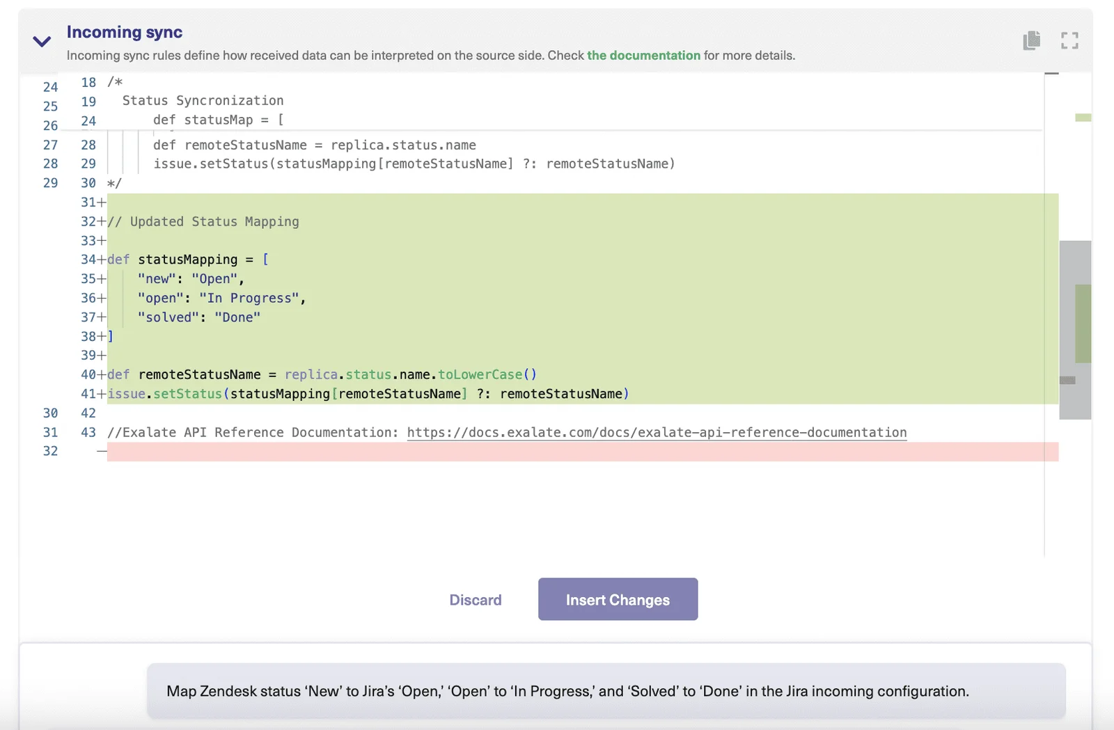 AI-assisted scripting with Exalate