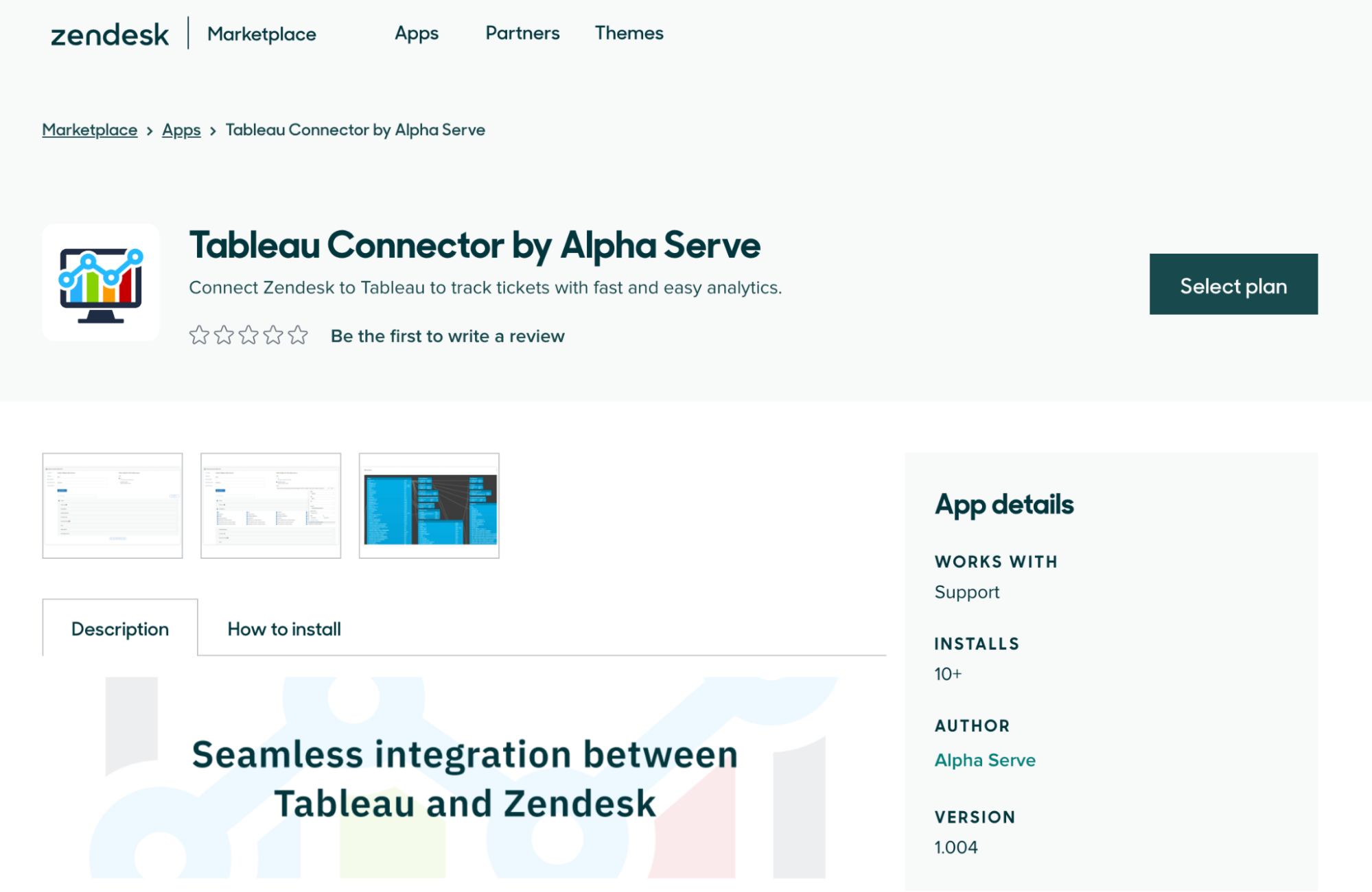 Tableau connector for Zendesk 