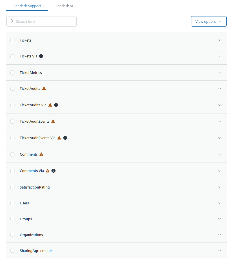 export data from Zendesk Support or Zendesk Sell 