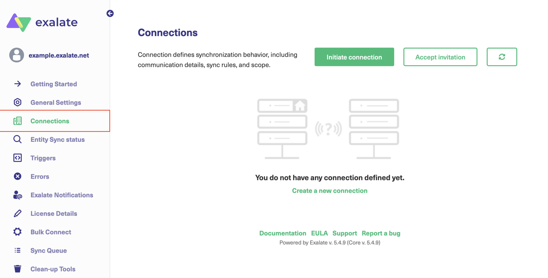 Initiate connection in Exalate