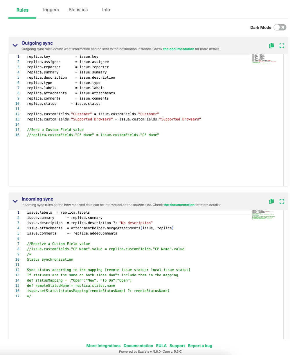 jira to jira sync rules