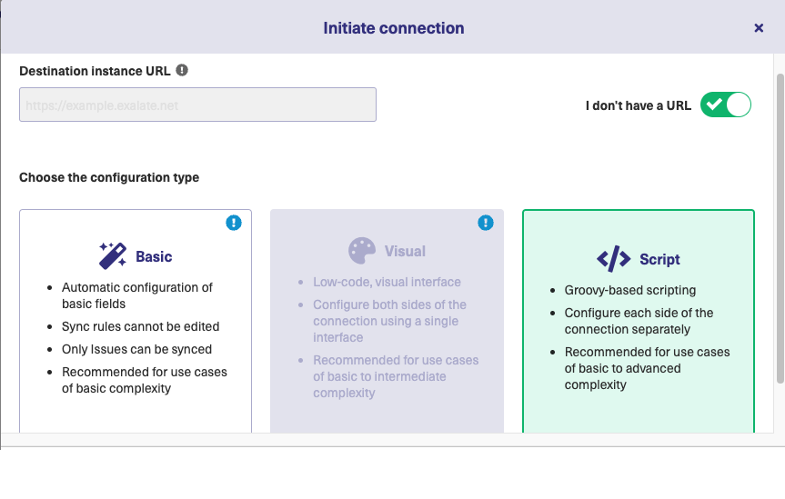 Configuration modes in Jira Salesforce integration using Exalate