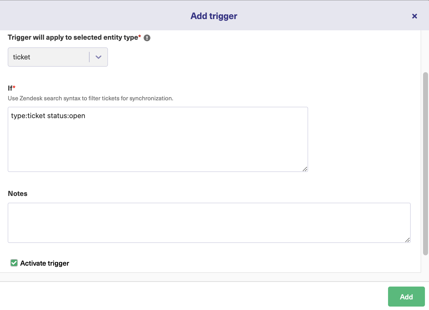 Triggers in Zendesk