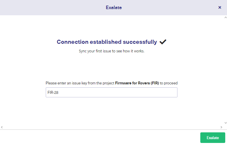 jira issue key in Exalate 