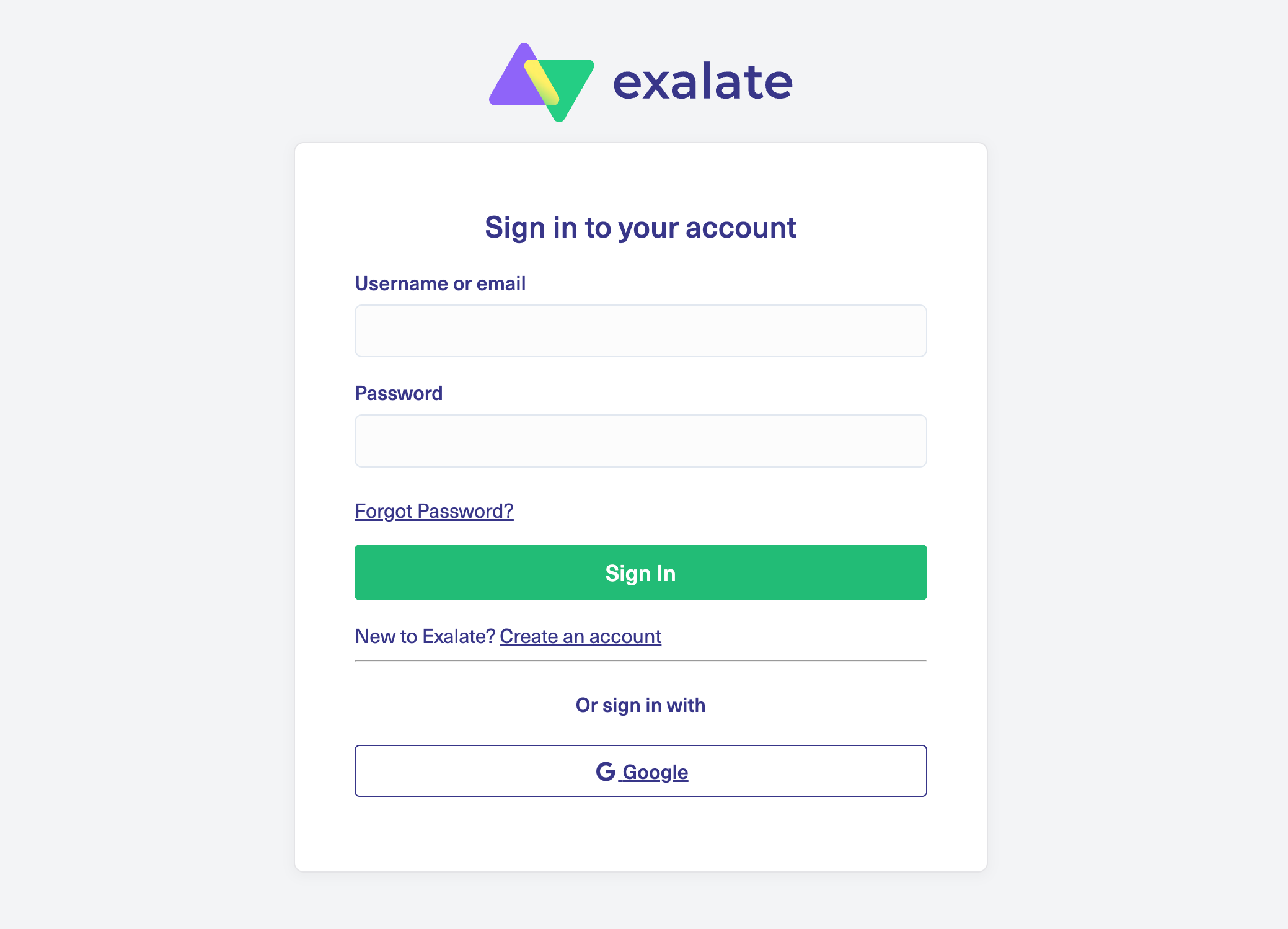 exalate login page