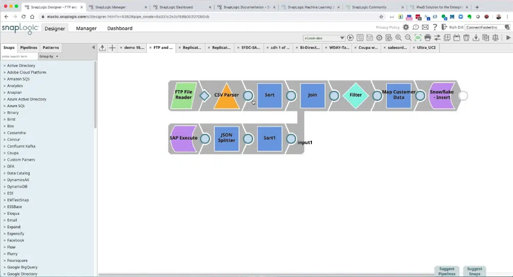 Snaplogic UI