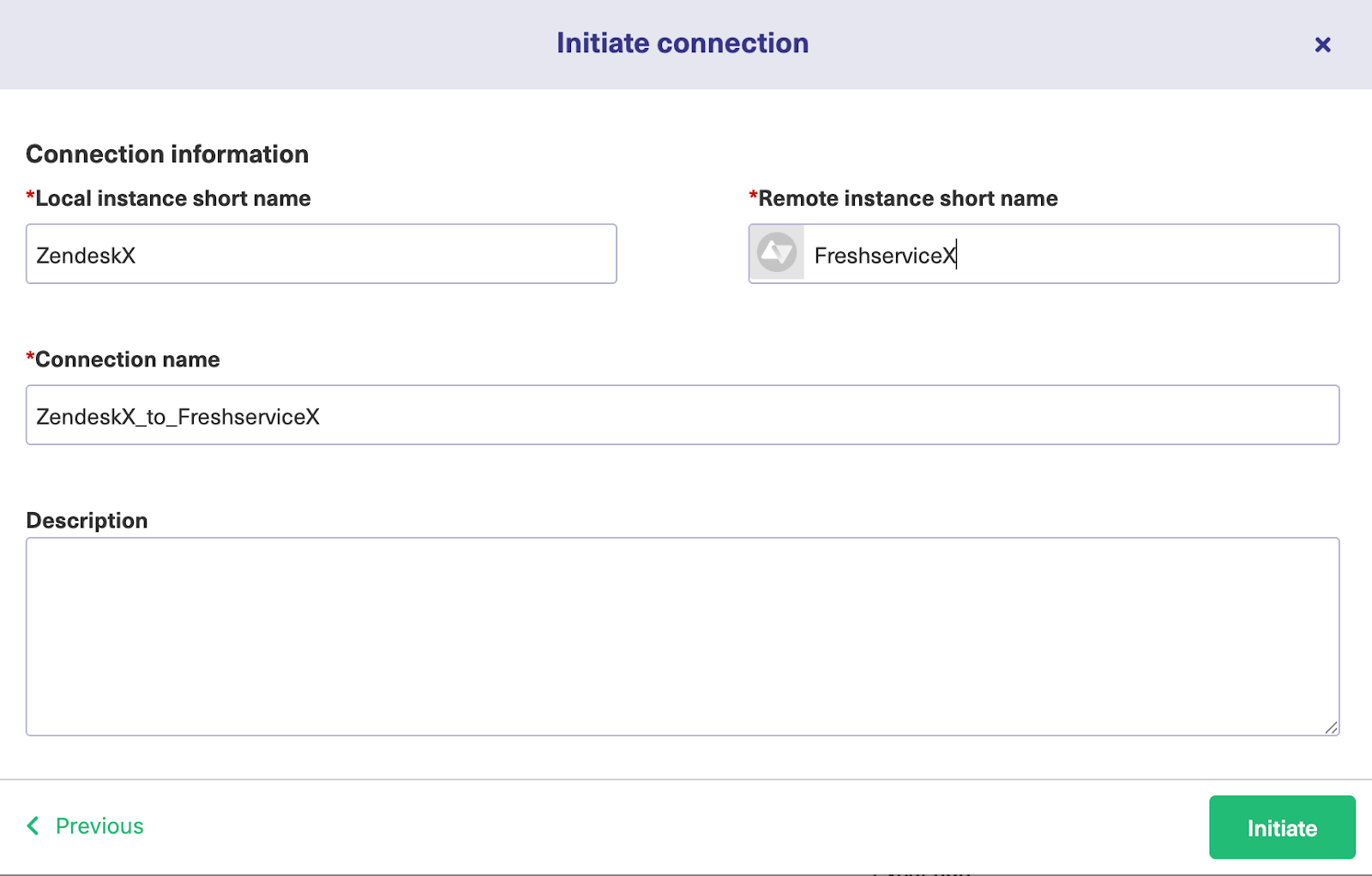 Exalate connection details