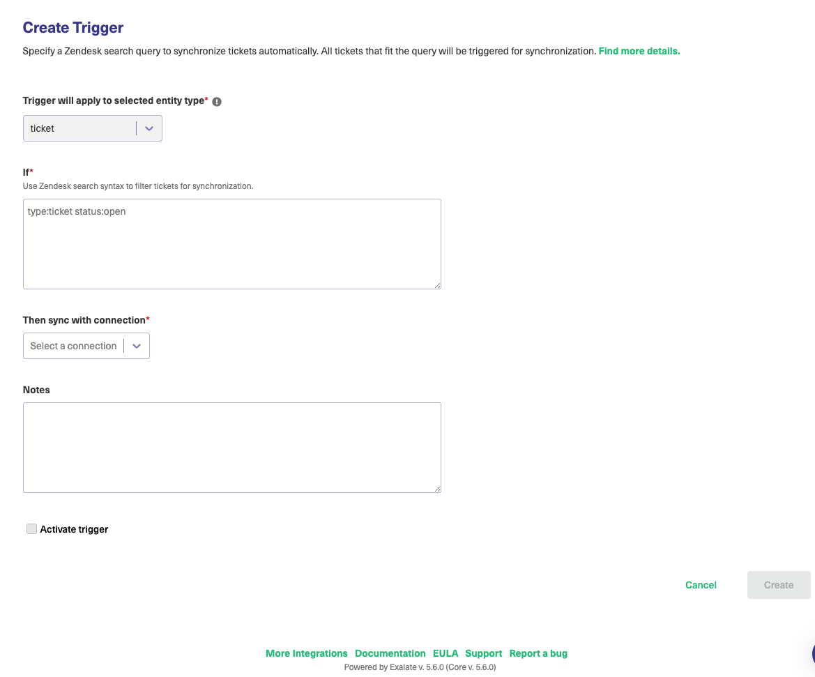 Create trigger