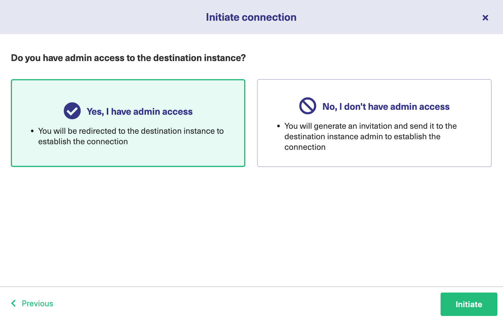 Confirm admin access
