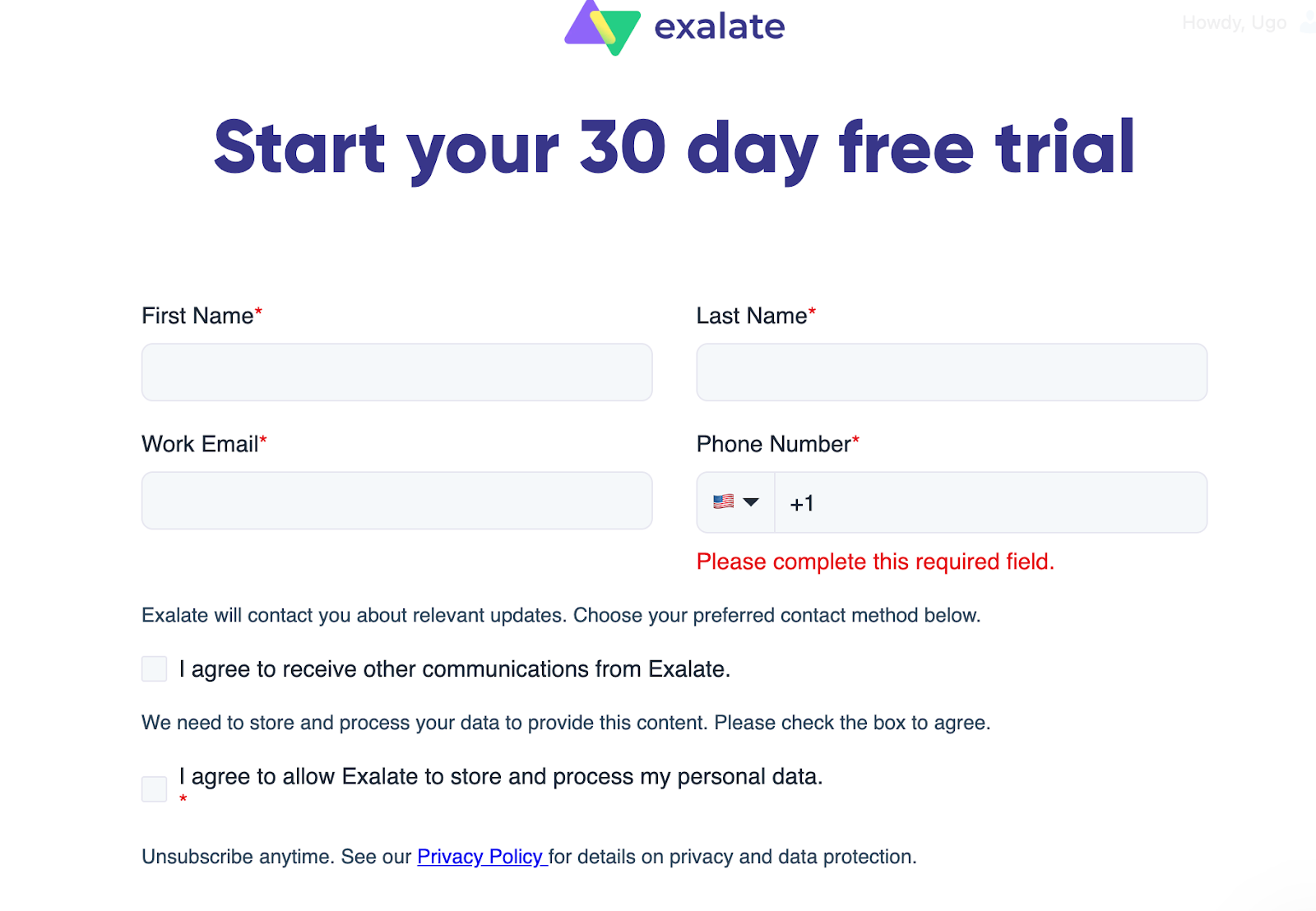 Start 30 day free trial 