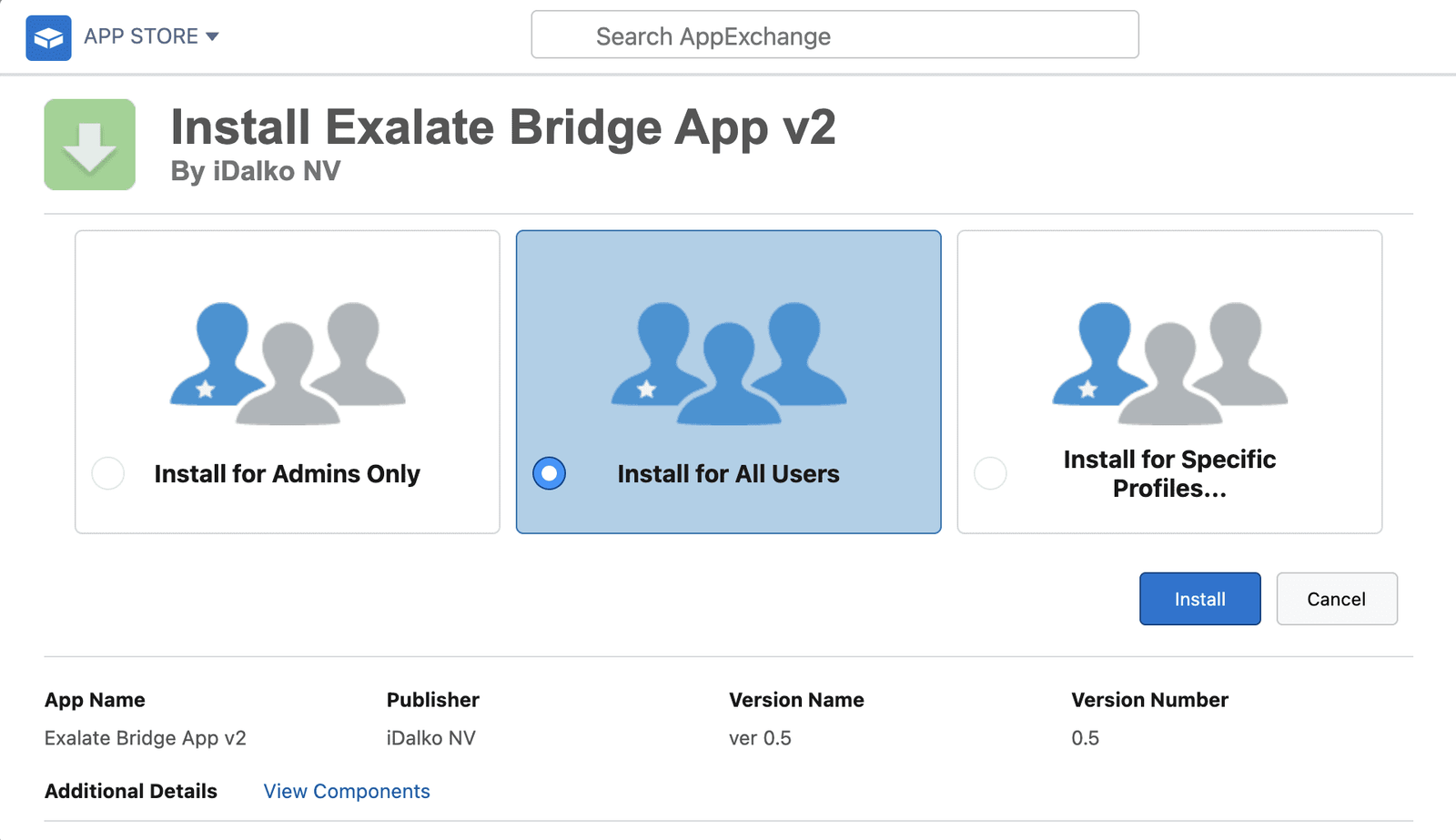 Install Exalate Bridge App
