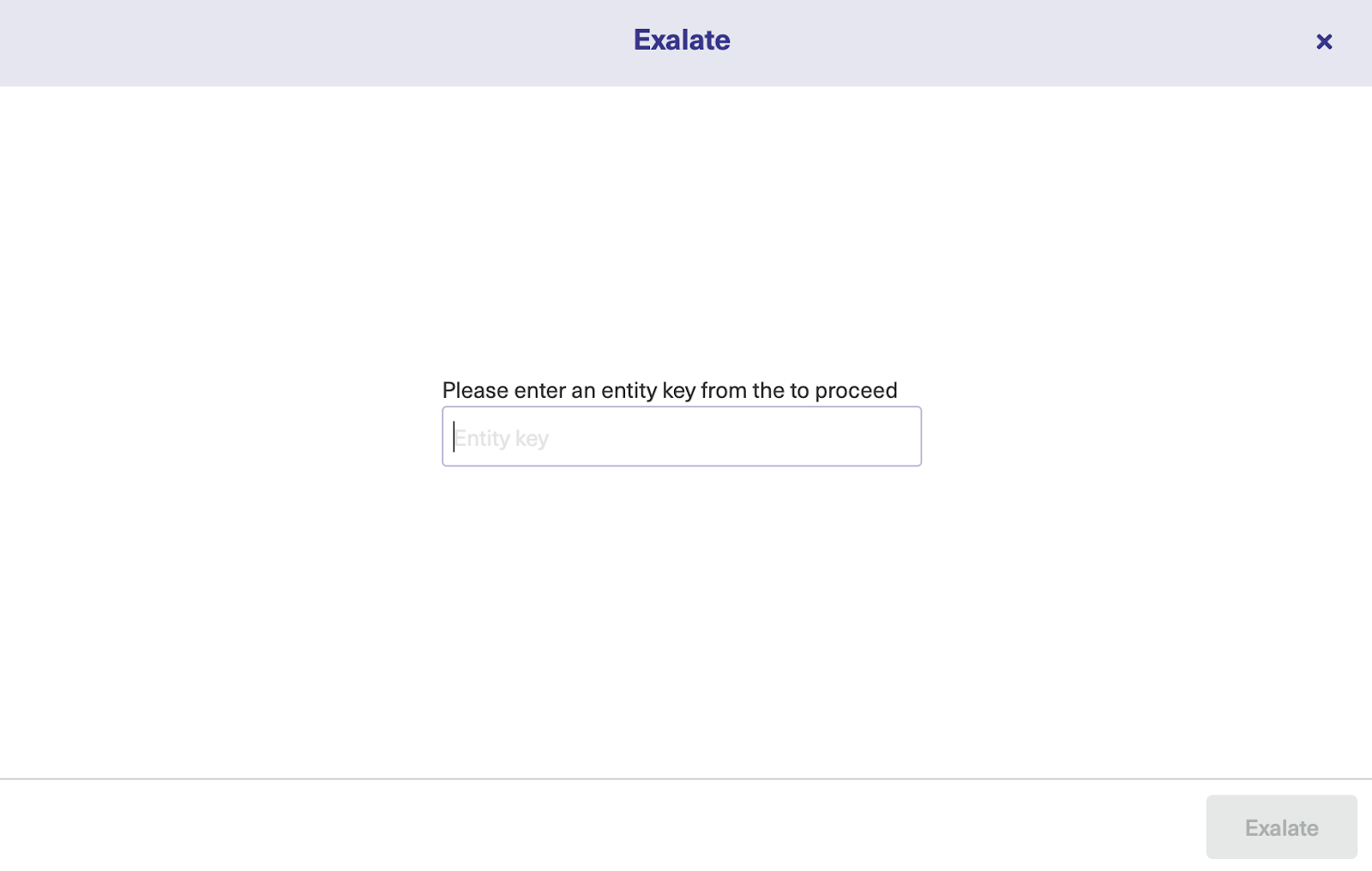 Enter ticket key