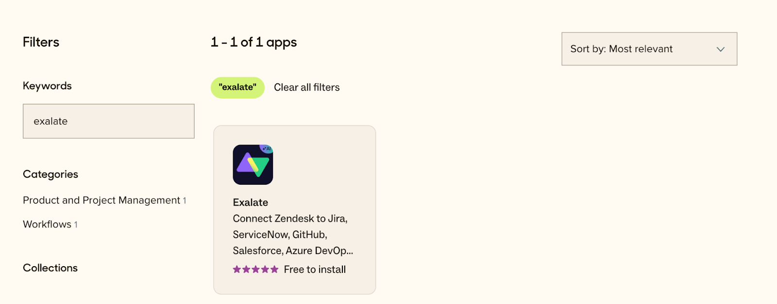 Search for Exalate on Marketplace