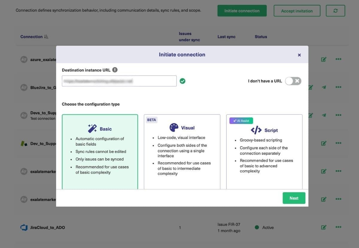 Choose the configuration type