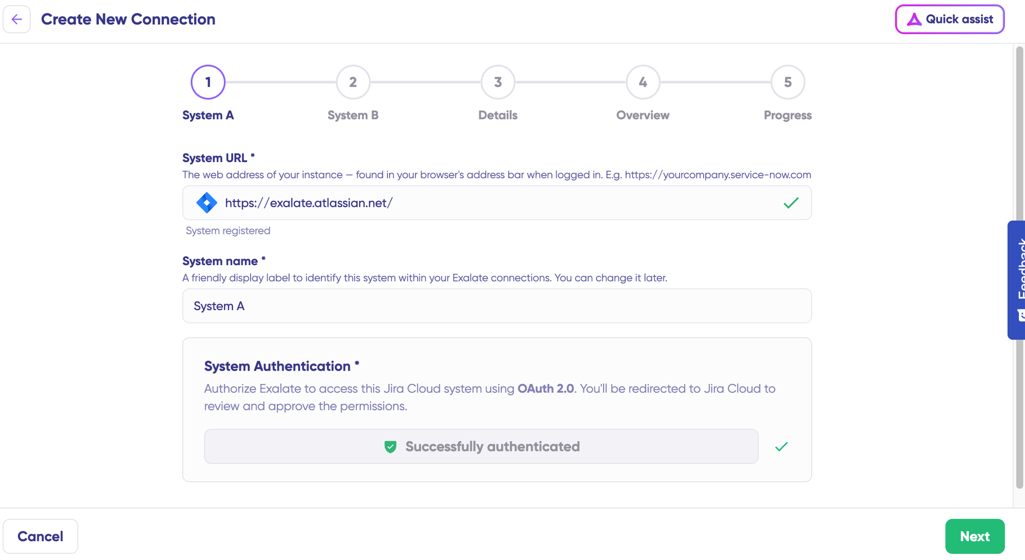 Create Connection with authentication