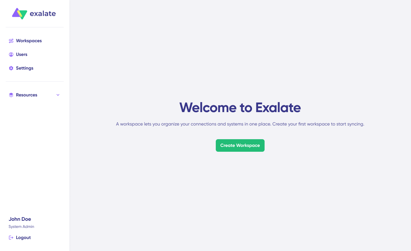 welcome to exalate page